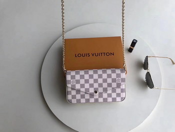 Replica Louis Vuitton N63106 Pochette Felicie Damier Azur Canvas
