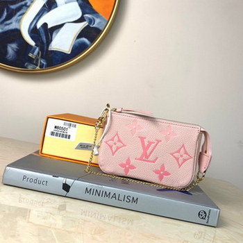 Replica Copy Louis Vuitton M80501 Mini Pochette Accessoires Bouton de Rose Pink