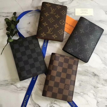 Replica Copy Louis Vuitton Men Pocket Organizer Calf Leather Passport Case