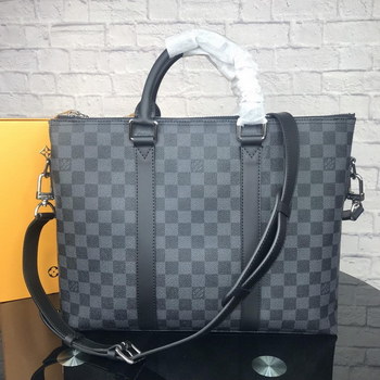 Replica Replica Louis Vuitton N40024 Men Anton Briefcase Damier Cobalt Canvas