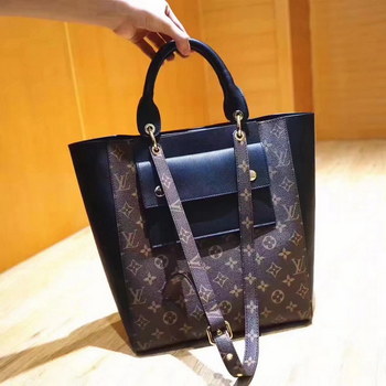 Replica Louis Vuitton M43811 Leather Shopping Bag Black