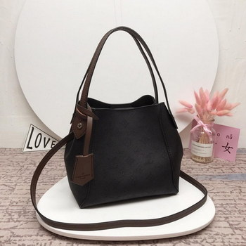 Replica Louis Vuitton M54350 Hina PM Mahina Perforated Calf Leather Handbag Black