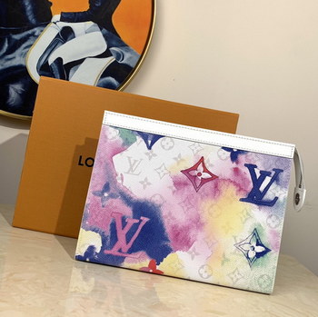 Replica Replica Louis Vuitton M80460 Pochette Voyage MM Monogram Watercolor Multico Coated Canvas