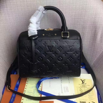 Replica Original Louis Vuitton M42401 Speedy Bandouliere 25 Noir Monogram Empreinte Leather