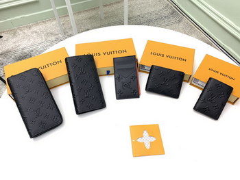 Replica AAA Quality Louis Vuitton Black Monogram Cowhide Leather Coin and Wallet