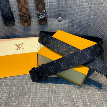 Replica Cheap Replica Louis Vuitton Men Leather Belt Width 4cm 091