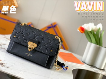 Replica Original Copy Louis Vuitton M44151 VAVIN PM Black Grained Cowhide Leather