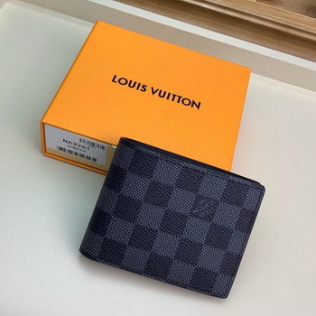 Replica Replica Louis Vuitton Men Slender Wallet Damier Graphite Canvas N63261