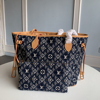 Replica Original Copy Louis Vuitton M57484 Since 1854 Neverfull MM Blue