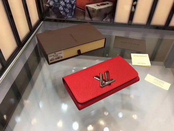 Replica Louis Vuitton M61179 Twist Wallet Coquelicot Epi Leather