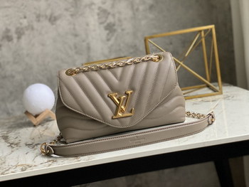 Replica AAA Replica Louis Vuitton M58550 LV New Wave Chain Bag Smooth Cowhide Leather Dark Taupe