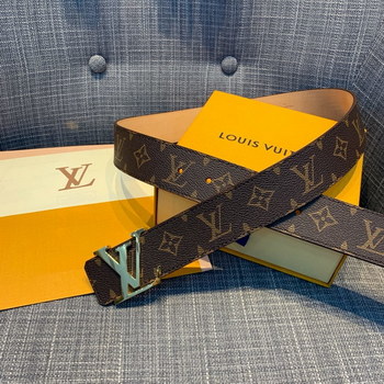 Replica Cheap Replica Louis Vuitton Men Leather Belt Width 4cm 095