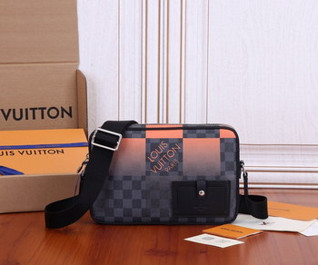 Replica Original Copy Louis Vuitton N40421 Alpha Messenger Orange Damier Graphite Giant Coated Canvas