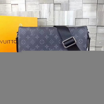 Replica Best Price Louis Vuitton M40565 EXPLORER PM Men Messenger Bag Monogram Eclipse Canvas