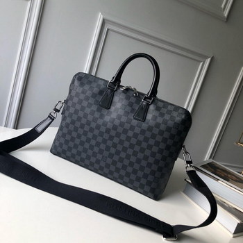 Replica Louis Vuitton Men Porte Documents Voyage PM Damier Graphite Canvas Business Bag