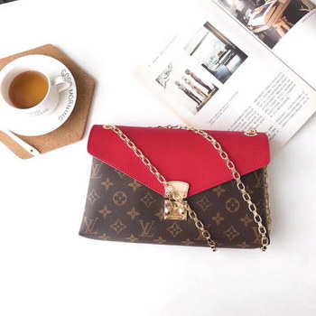 Replica Louis Vuitton M41200 Monogram Pallas Chain Shoulder Bags Red