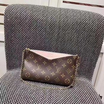 Replica Louis Vuitton M44037 Pallas Clutch Rose Poudre