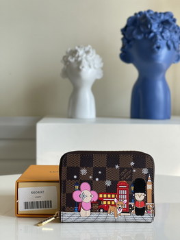Replica Copy Louis Vuitton N60492 Zippy Coin Purse Damier Ebene Coated Canvas