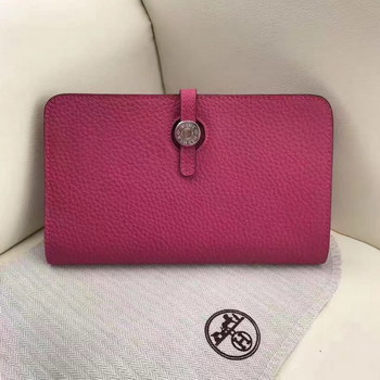 Replica Hermes Dogon Compact Wallet Medium Peach