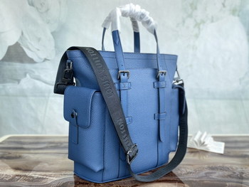 Replica Replica Louis Vuitton M58479 Christopher Tote Backpack Blue Taurillon Leather