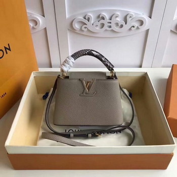 Replica Original Replica Louis Vuitton M50533 Capucines BB Full Grain Taurillon Leather Combines with Python Ayers Galet