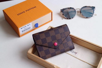 Replica Replica Louis Vuitton Women Victorine Wallet Damier Ebene Rose