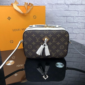 Replica Louis Vuitton M43559 Saintonge Monogram Coated Canvas and Smooth Calfskin Leather White