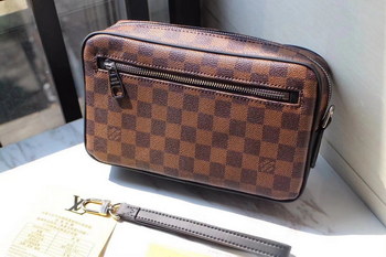 Replica Louis Vuitton N41663 Men Kasai Clutch Damier Ebene