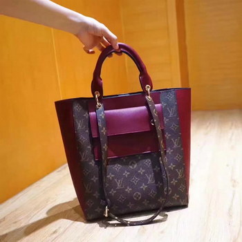 Replica Louis Vuitton M43811 Leather Shopping Bag Red