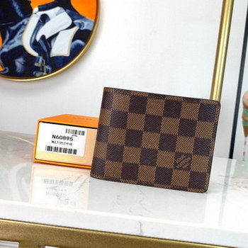 Replica Replica Louis Vuitton N60895 Men Multiple Wallet Cowhide Leather and Canvas lining Coated Canvas