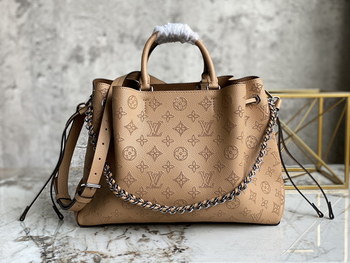 Replica Fake Louis Vuitton M59655 Bella Tote Mahina Perforated Calfskin Arizona Brown