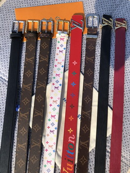 Replica Cheap Replica Louis Vuitton Daily LV Leather Belt Width 3cm 110