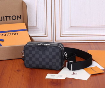 Replica Original Copy Louis Vuitton N60418 Alpha Wearable Wallet Damier Graphite Coated Canvas