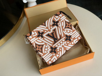Replica Original Copy Louis Vuitton M45476 LV Crafty Pochette Toilette 26 in Brown Monogram Giant Coated Canvas Combines