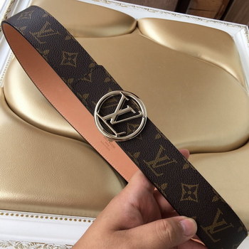 Replica Cheap Replica Louis Vuitton Men Leather Belt Width 4cm 084