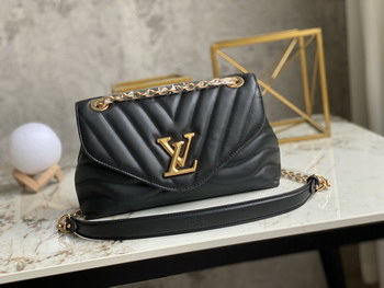 Replica AAA Replica Louis Vuitton M58552 LV New Wave Chain Bag Smooth Cowhide Leather Black