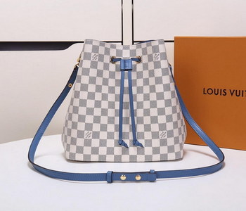 Replica Original Copy Louis Vuitton N40153 NeoNoe Damier Azur Canvas Eau de Bleuet Blue