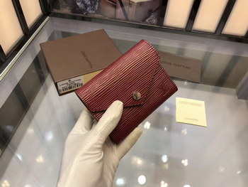Replica 2017 Louis Vuitton Women Victorine Wallet Red