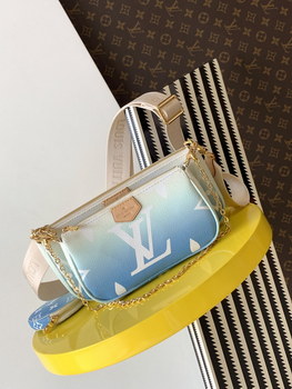 Replica AAA Replica Louis Vuitton M57633 Multi Pochette Accessoires Pastel Colored Monogram Giant Canva Blue
