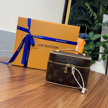 Replica Imitation Louis Vuitton M44936 Nice Nano Toiletry Pouch Monogram Coated Canvas