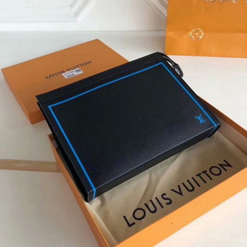 Replica Copy Louis Vuitton M30577 Pochette Voyage Men Clutch Bag Black