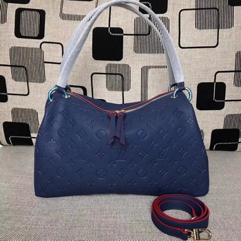 Replica Louis Vuitton M43721 Ponthieu PM Embossed Supple Cowhide and Smooth Supple Cowhide Marine Rouge