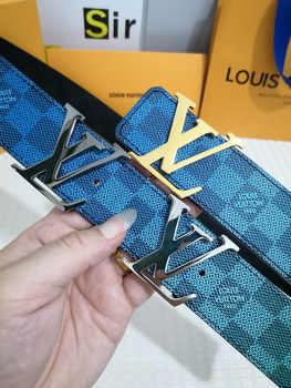 Replica Cheap Replica Louis Vuitton Men Leather Belt Width 4CM 117