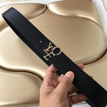 Replica Cheap Louis Vuitton Men Reversible Leather Belt With Silver Buckle 031