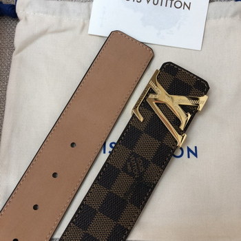 Replica Cheap Replica Louis Vuitton Men Leather Belt Width 4CM 121