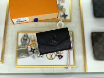 Replica Replica Louis Vuitton M63921 Women Lockmini Wallet Calf Leather Noir