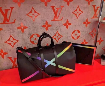 Replica Replica Louis Vuitton Men Keepall Bandouliere 50 Soft Travel Bag M30345