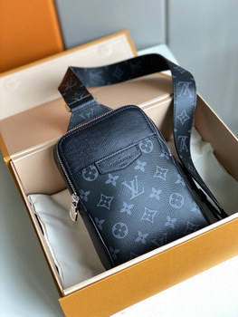 Replica Replica Louis Vuitton M30741 Men Outdoor Sling Bag Coated Canvas and Cowhide Leather