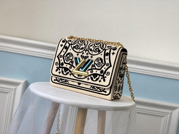 Replica Replica Louis Vuitton Women Twist MM Embellished with Flowers and Arabesques M53934