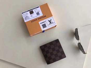 Replica Louis Vuitton M62288 Men Marco Wallet Damier Graphite Canvas